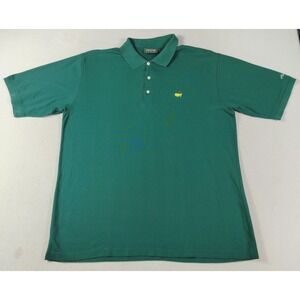 Vintage Masters Shirt Mens XL Green Golf Polo Augusta National Masters Logo 90s